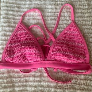 Target Xhilaration Pink Crochet Bikini Top